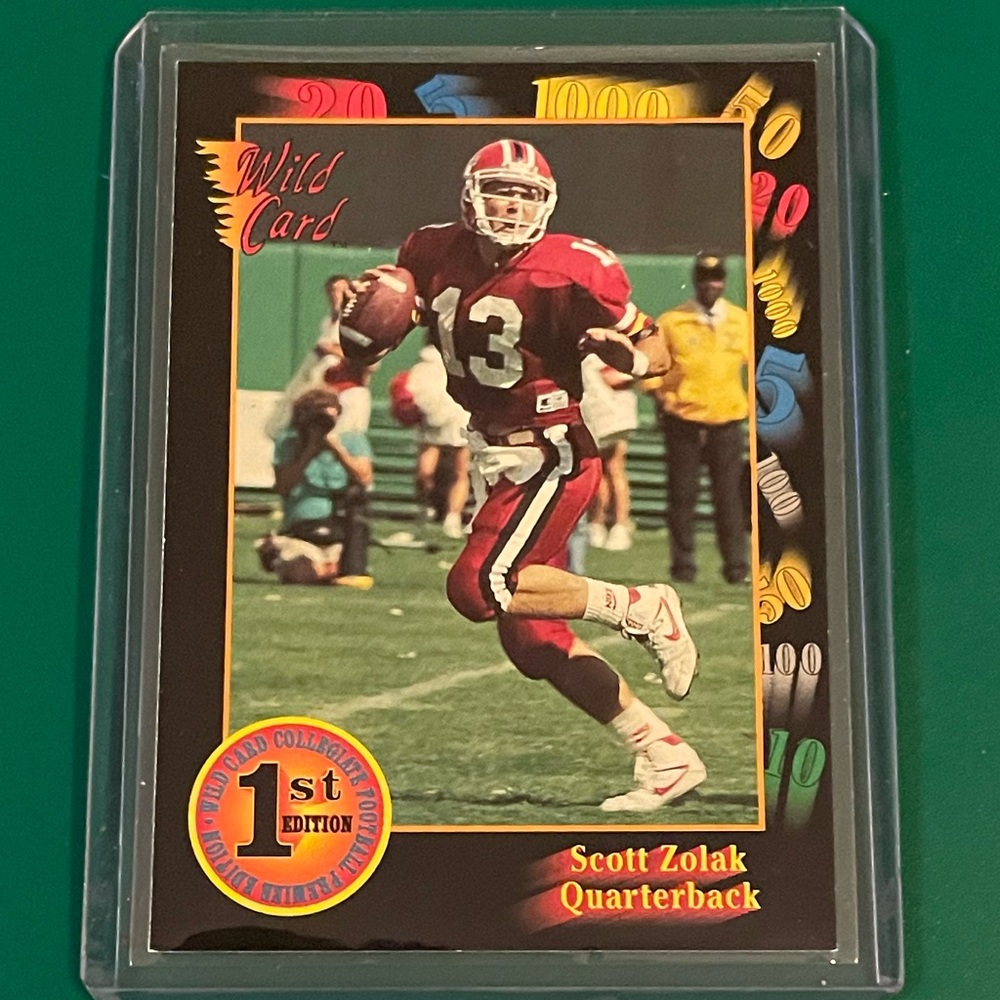 Scott Zolak #151 1991 Wild Card College Draft Picks Football Trading Card